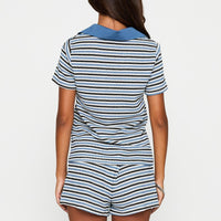 On Vacation Set Blue Stripe
