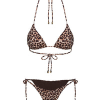 Glora Tie Side Bikini Bottom Leopard