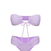 Tropical Vibes Bandeau Bikini Top Purple
