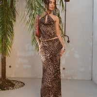 Eleganza Maxi Skirt Leopard Petite