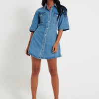Kaneisha Denim Dress Light Blue - FINAL SALE