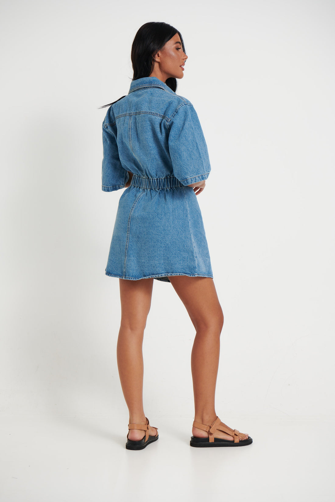 Kaneisha Denim Dress Light Blue - FINAL SALE
