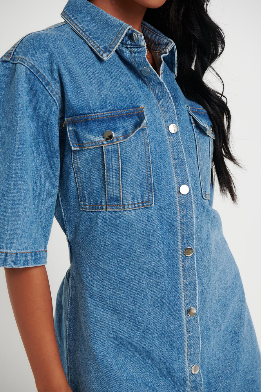 Kaneisha Denim Dress Light Blue - FINAL SALE