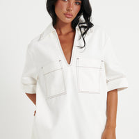 Tara Mini Dress White - FINAL SALE