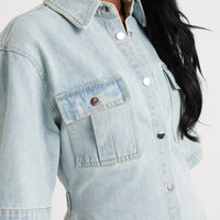 Kaneisha Denim Dress Vintage Blue - FINAL SALE