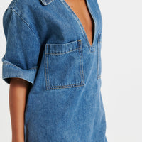 Rhythm Mini Denim Dress Indigo