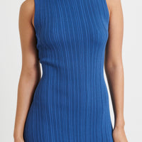 Peyton Ribbed Mini Dress Blue