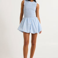 Charlotte Bubble Dress Blue Gingham - FINAL SALE