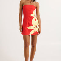 Kalani Mini Dress Red Lily