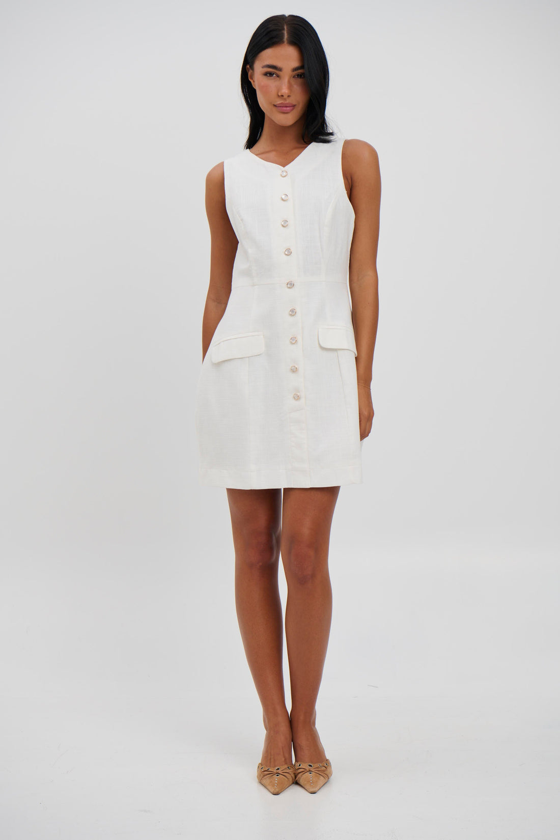 Arabella Mini Dress White - FINAL SALE