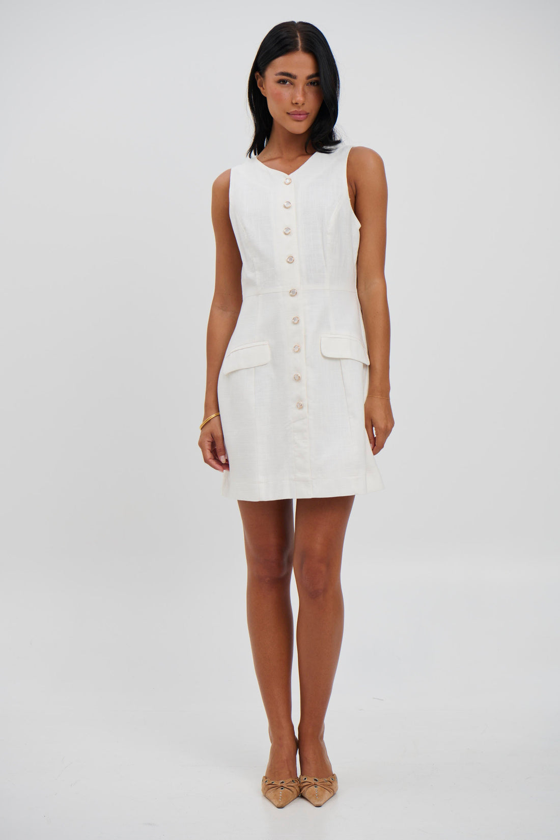 Arabella Mini Dress White - FINAL SALE