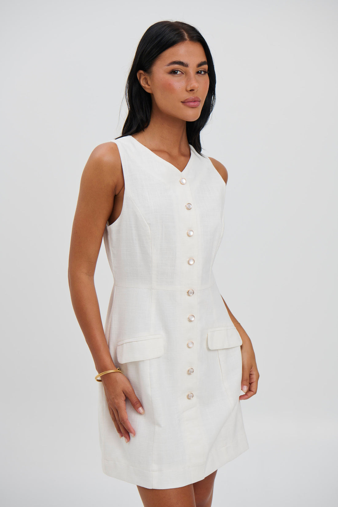 Arabella Mini Dress White - FINAL SALE