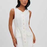 Arabella Mini Dress White - FINAL SALE