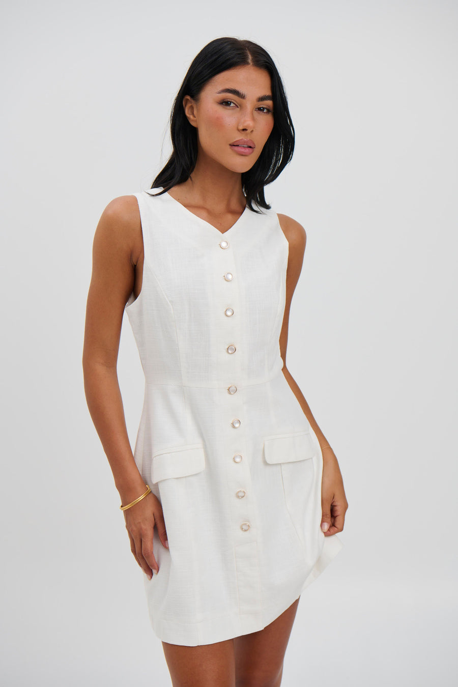 Arabella Mini Dress White - FINAL SALE