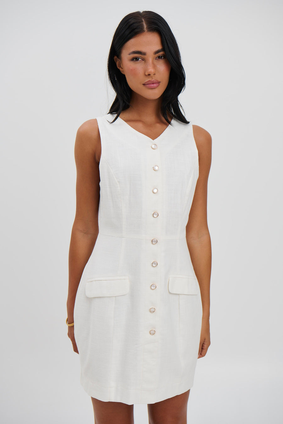 Arabella Mini Dress White - FINAL SALE
