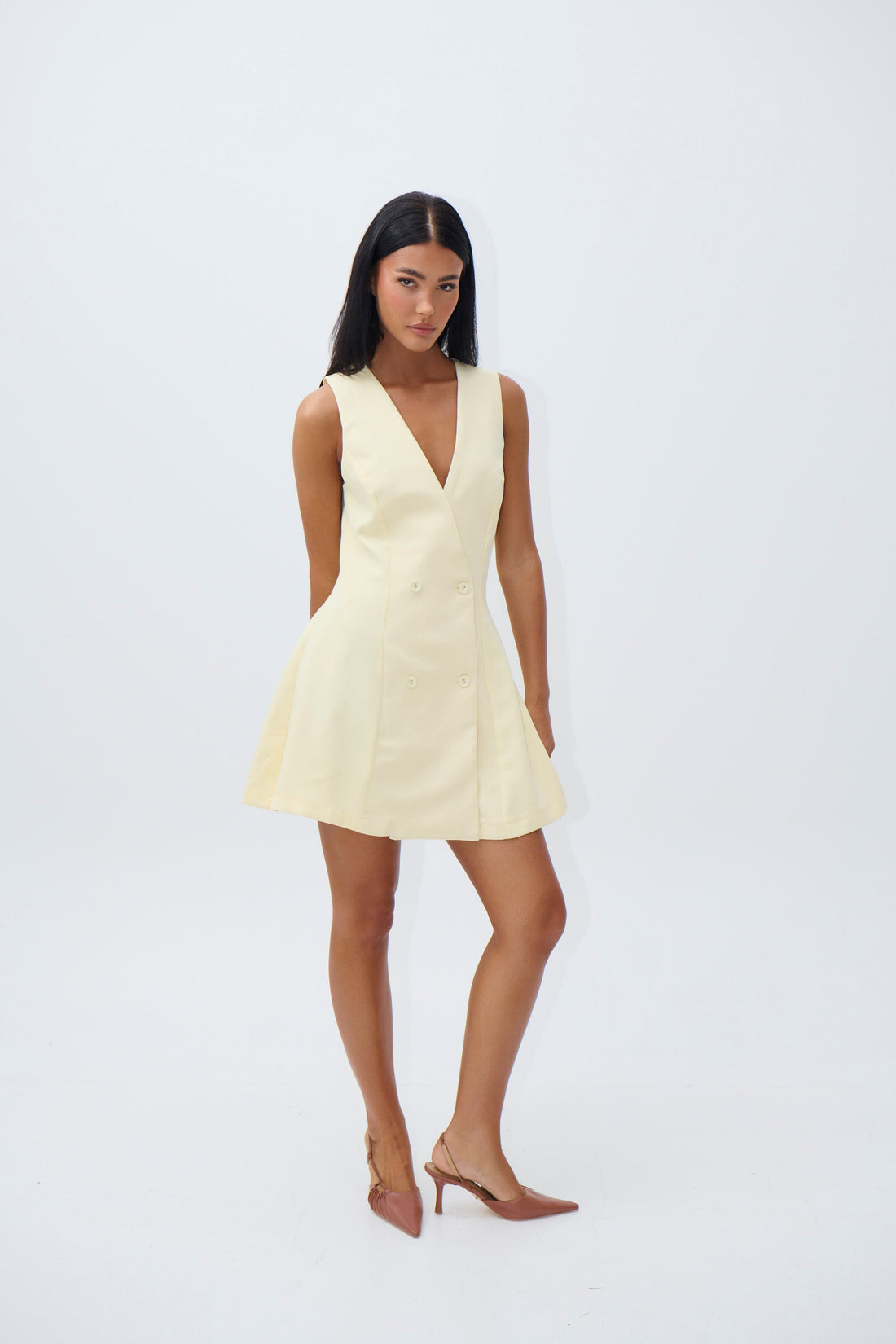 Poet Mini Dress Butter - FINAL SALE