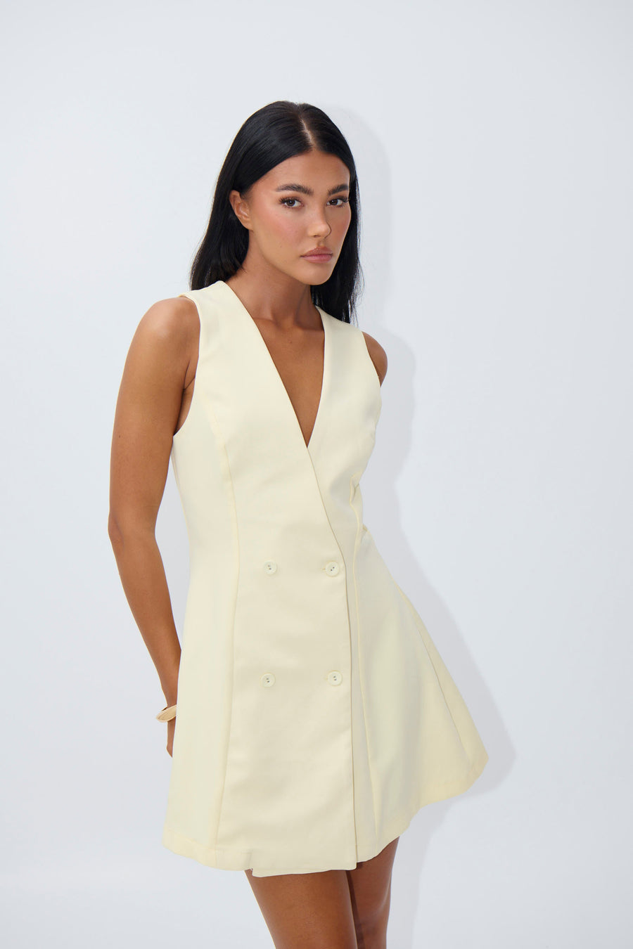 Poet Mini Dress Butter - FINAL SALE
