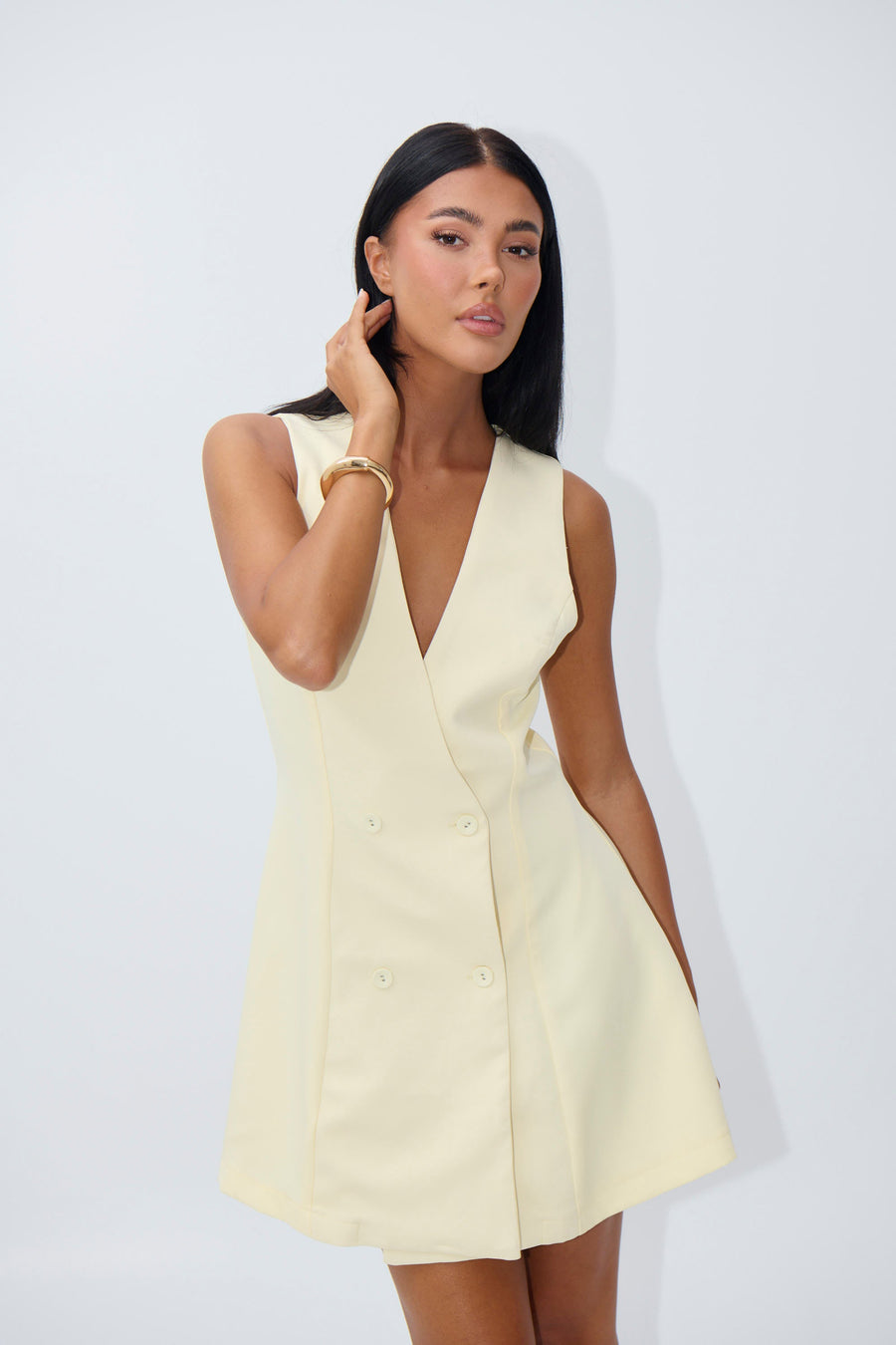 Poet Mini Dress Butter - FINAL SALE