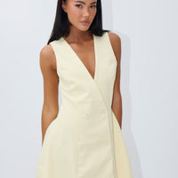 Poet Mini Dress Butter - FINAL SALE