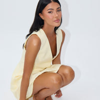 Poet Mini Dress Butter - FINAL SALE