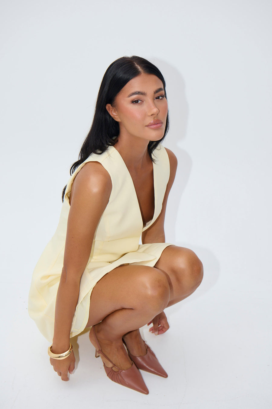 Poet Mini Dress Butter - FINAL SALE