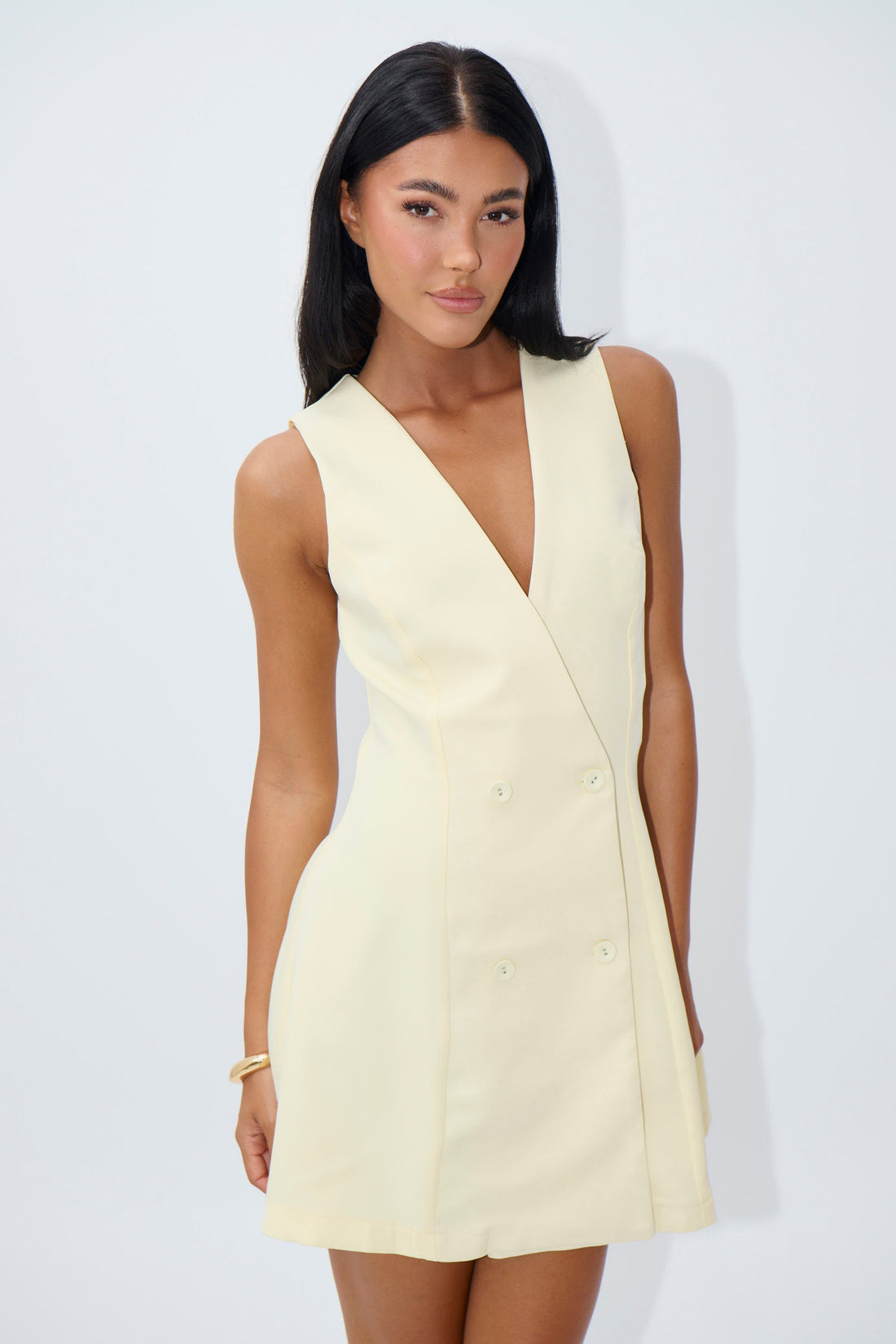Poet Mini Dress Butter - FINAL SALE