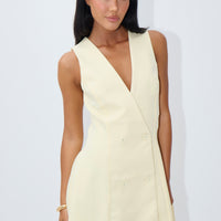 Poet Mini Dress Butter - FINAL SALE