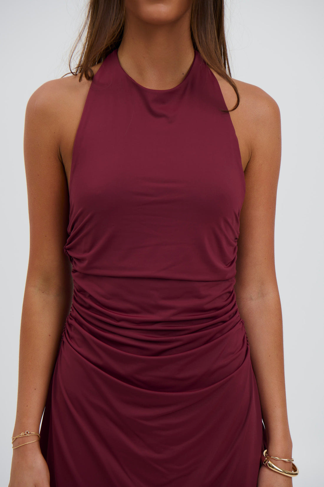 Phoenix Mini Dress Wine - FINAL SALE