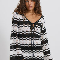Aria Mini Dress Black/White