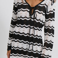 Aria Mini Dress Black/White