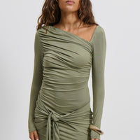 Tuscany Mini Dress Khaki - FINAL SALE