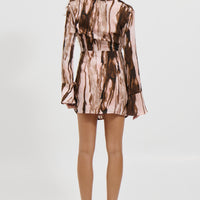 Casey Mini Dress Pink/Brown