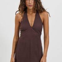 Martina Mini Dress Chocolate