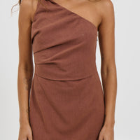 Maya Mini Dress Chocolate
