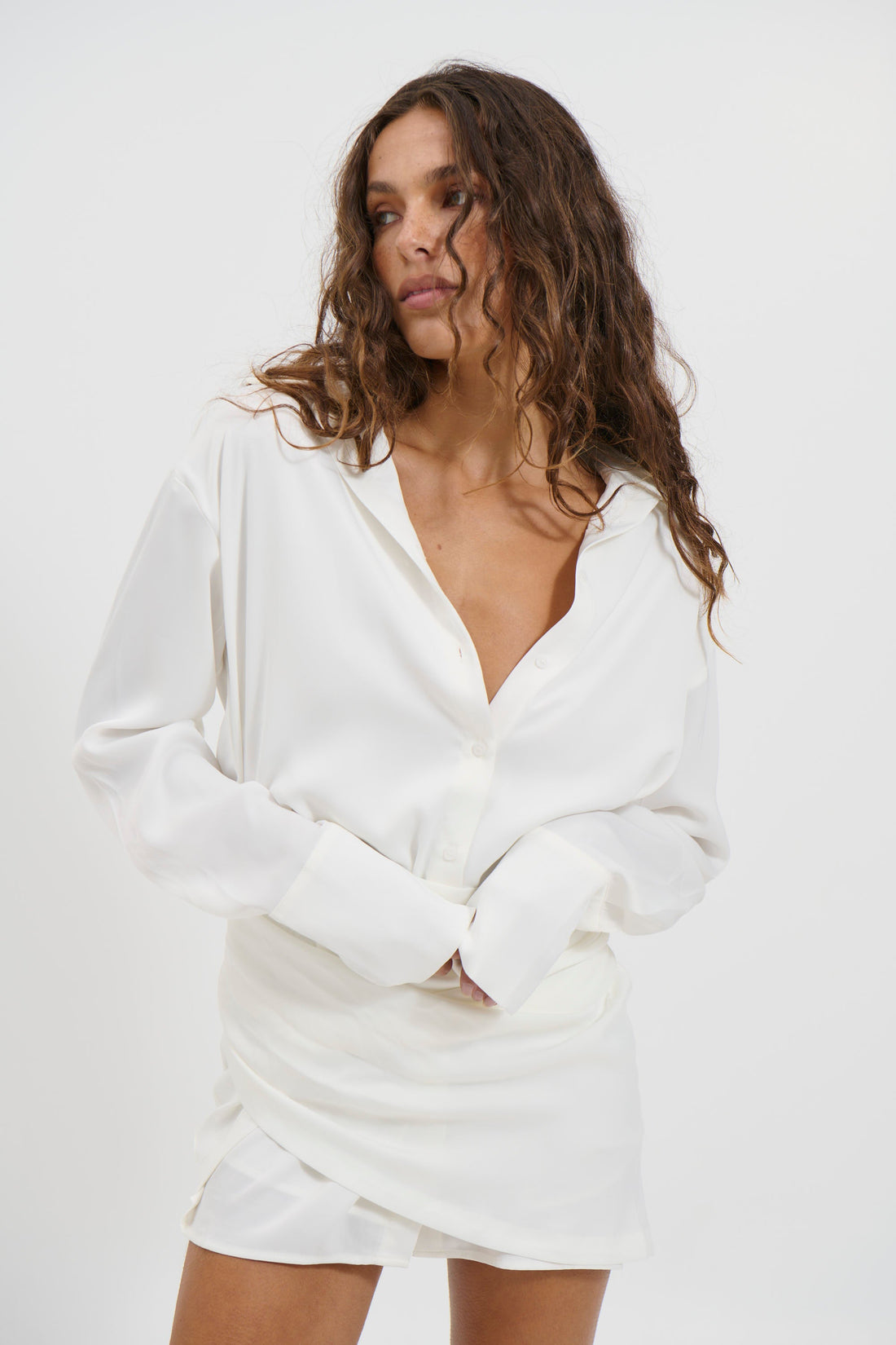 Mae Shirt Dress White