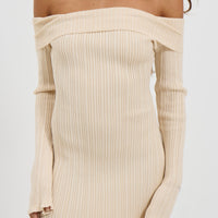 Arianna Mini Dress Beige - FINAL SALE