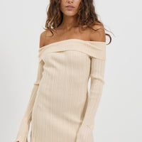 Arianna Mini Dress Beige - FINAL SALE