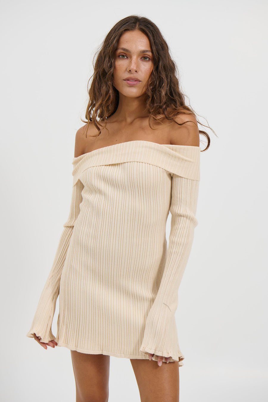 Arianna Mini Dress Beige - FINAL SALE