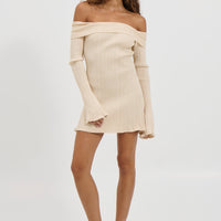 Arianna Mini Dress Beige - FINAL SALE
