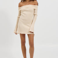 Arianna Mini Dress Beige - FINAL SALE