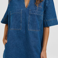 Tara Mini Dress Denim - FINAL SALE