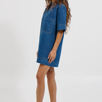 Tara Mini Dress Denim - FINAL SALE