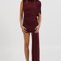 Ruby Mini Dress Wine