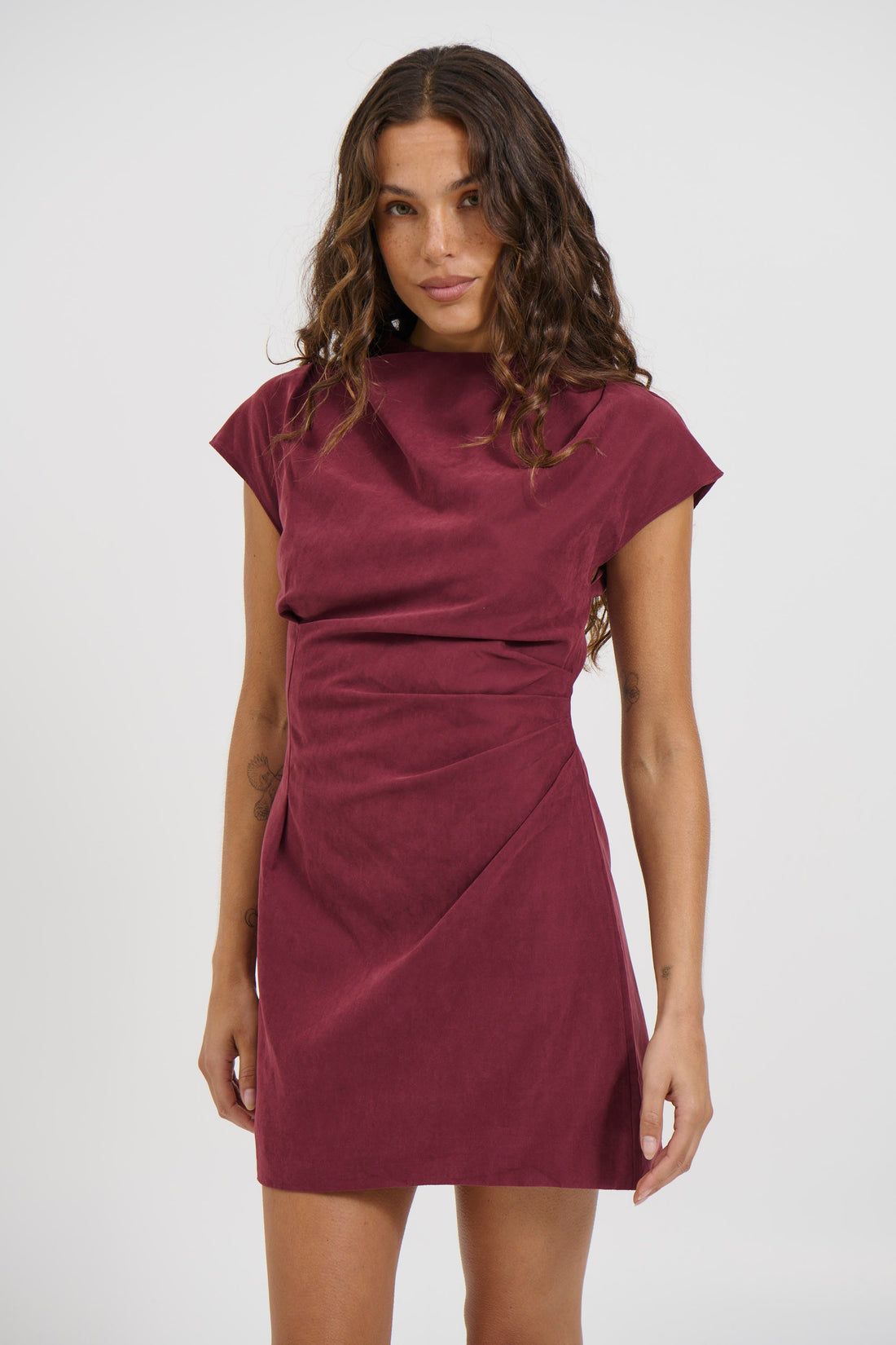 Ziah Mini Dress Wine