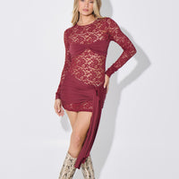 Midnight Mini Dress Garnet