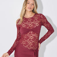 Midnight Mini Dress Garnet