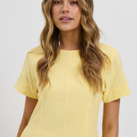 Amy Mini Dress Lemon