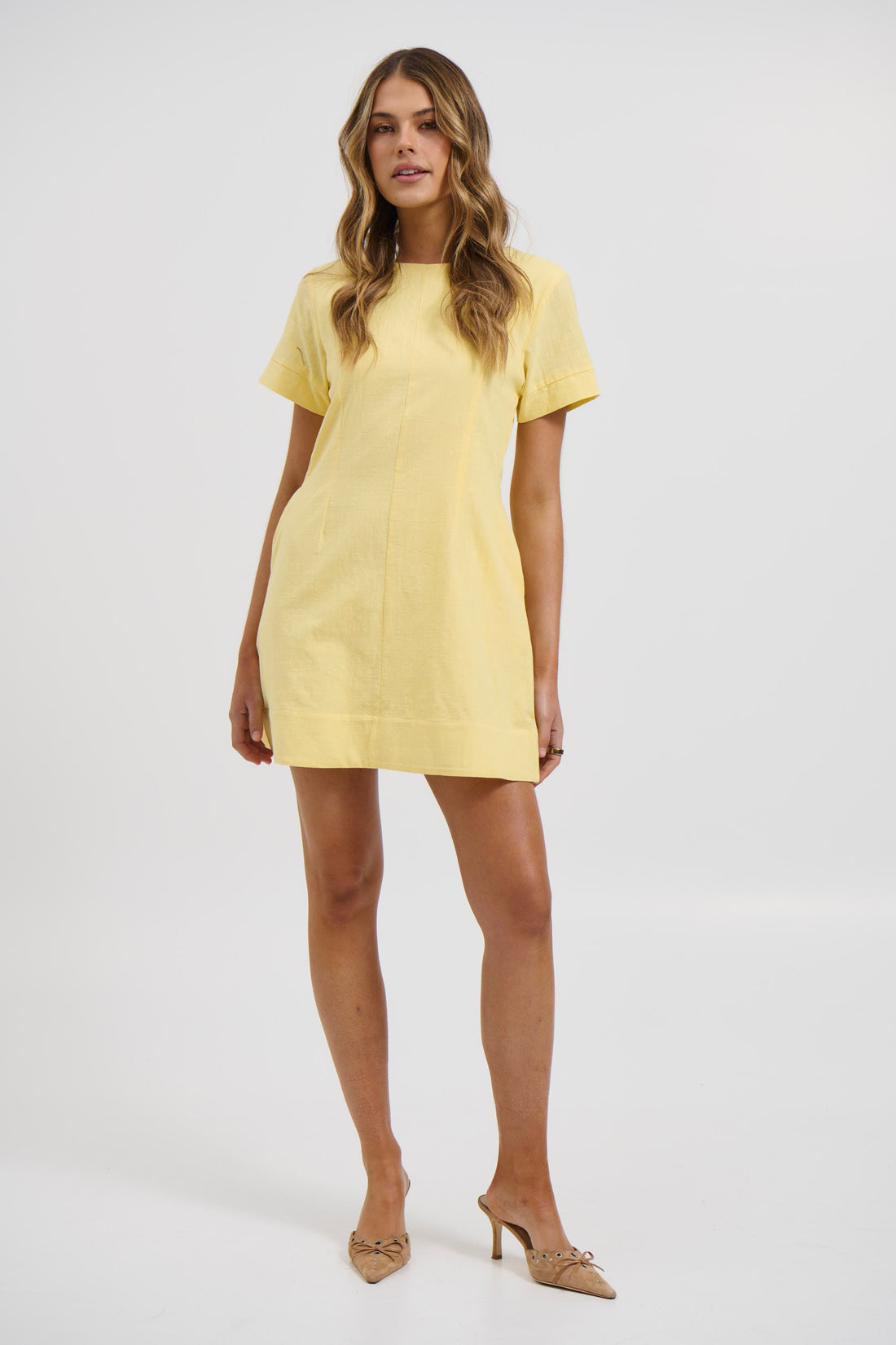 Amy Mini Dress Lemon