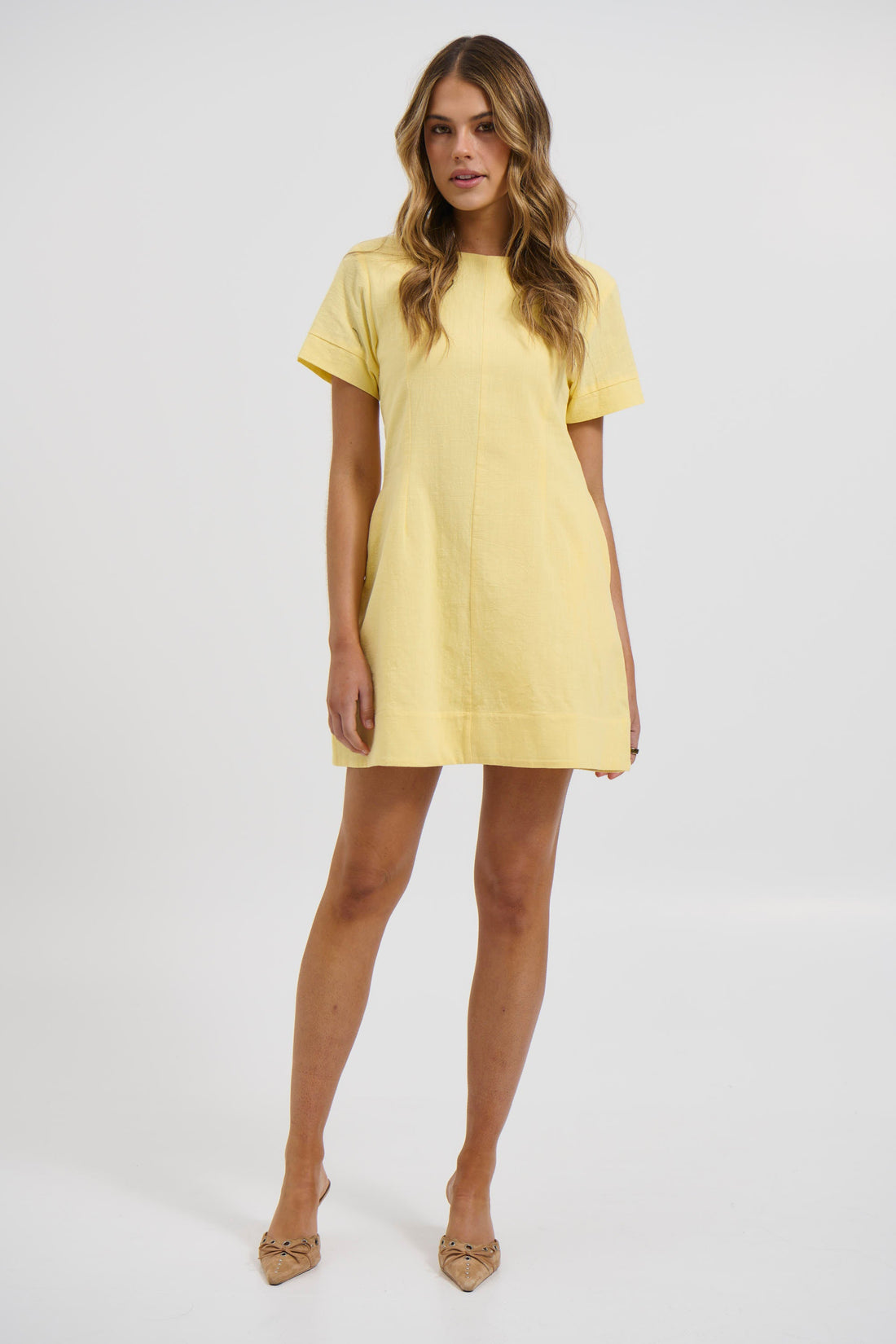 Amy Mini Dress Lemon