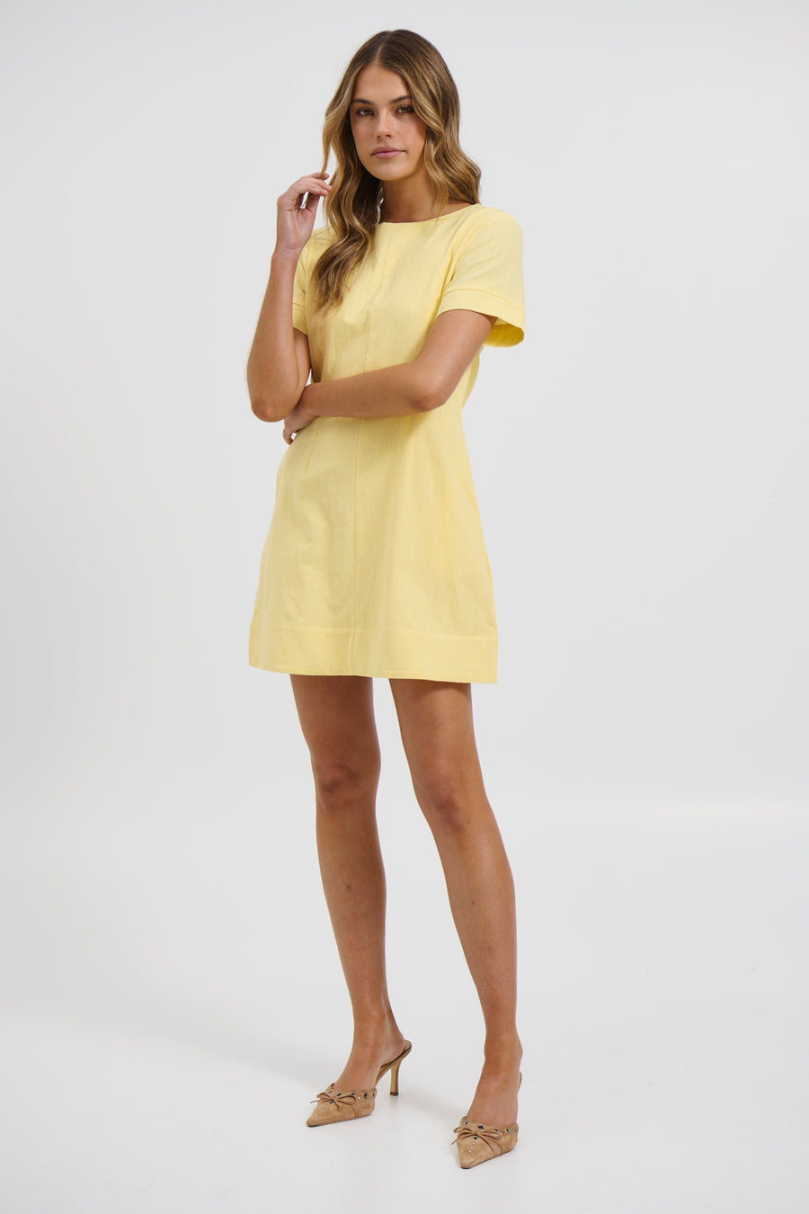 Amy Mini Dress Lemon